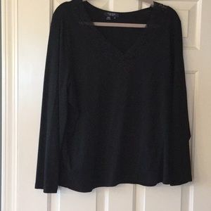 Chaps black top size 3x. 100% cotton.